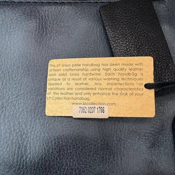 NWT Linea Pelle Dylan Large Clutch Black Leather Double Zip Studded Boho Y2K - Picture 11 of 13